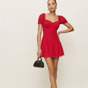 Reformation Ondine Dress in Lipstick Red NWT!